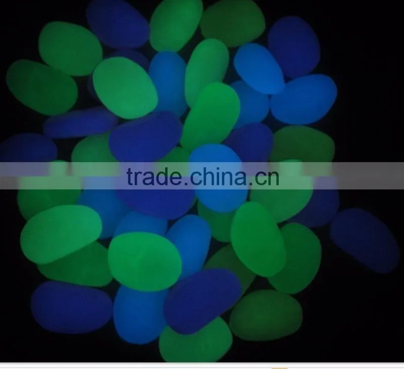 glow in the dark and light pebble stone for decoration