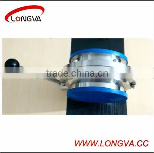 stainless steel 6'' clamped butterfly valve