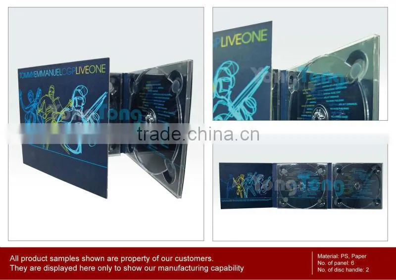 6 Panel Digipak with 2 CD Boxes for 120MM CD/DVD Replication