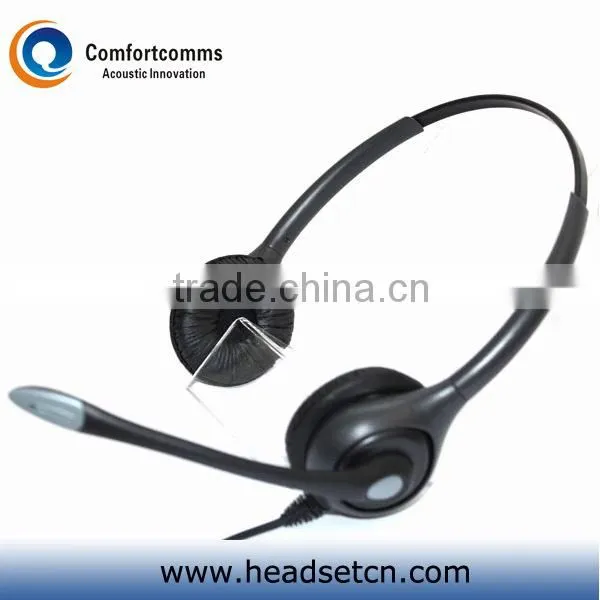 Noise cancelling dual 3.5mm jack call center headset for computer