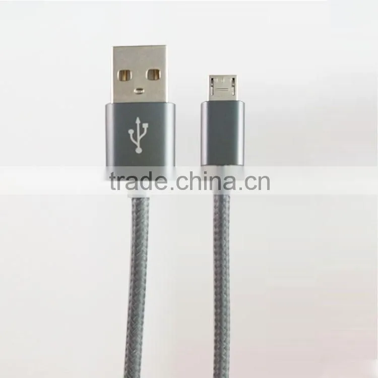 2015 new products china wholesale colorful micro braided usb cable for android mobile phone parts
