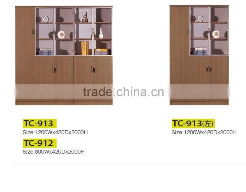 Three doors wood filing cabinet