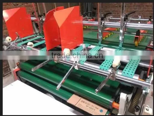 Econimic semi-automatic corrugated cardboard box press model folder gluer machine