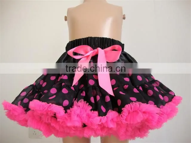 Newborn fashion dress hot pink baby pettiskirt infant polka dot tutu dress for girls