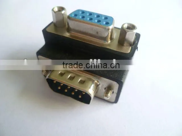 high quality and low price HDB15M to HDB15F angled adapter