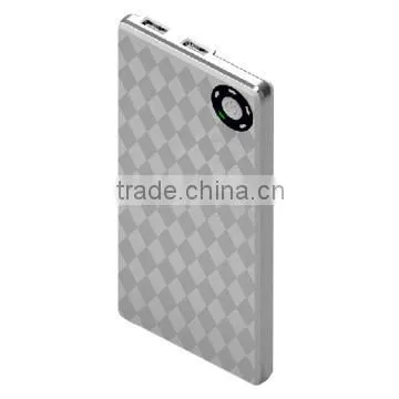 Universal 8000mAh polymer power banks with dual USB Output for smartphone, Laptop, Tablet PC