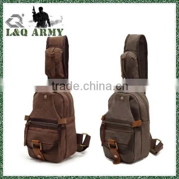 Men's Vintage Canvas Leather sling bag