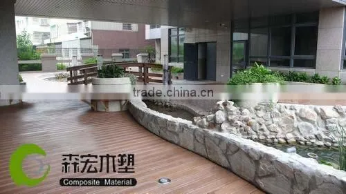 Wood plastic composite outdoor decking