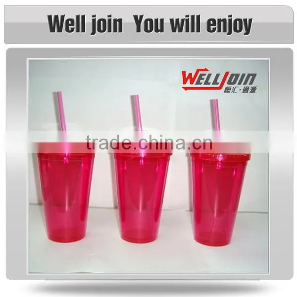 Custom printed clear custom plastic cups with lids