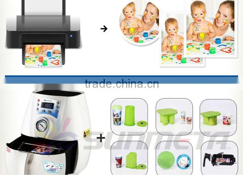 3D mini vacuum heat press machine, ST-1520 sublimation printer made in china