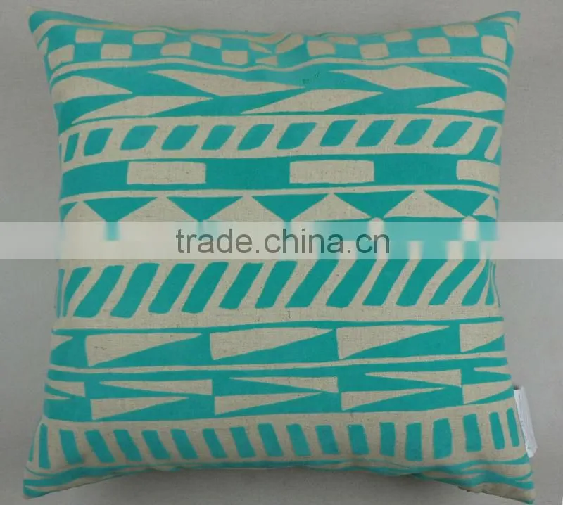 Geometry printed decorative seat cushion