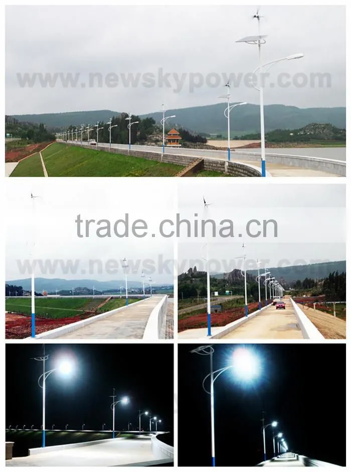 China factory wind solar hybrid street lights hybrid wind and solar street lights
