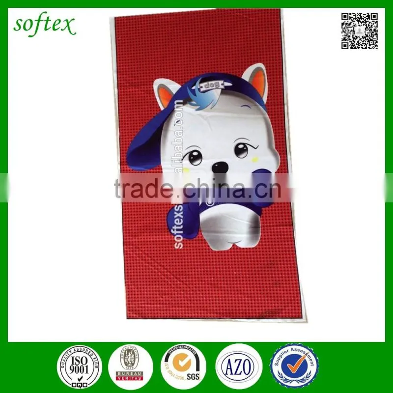 wholesale custom printed cartoon microfiber bath towels for children
