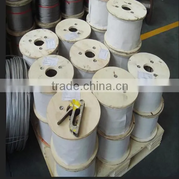 3mm 304 PVC Coated Stainless steel wire rope / steel cable