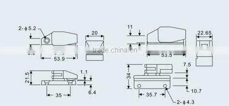 Aluminium door handle set 2070-J