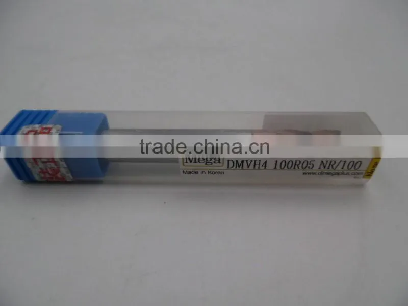 mega 10mm cutting dia 4 flutes Korea HRC65 with coating solid carbide end mill