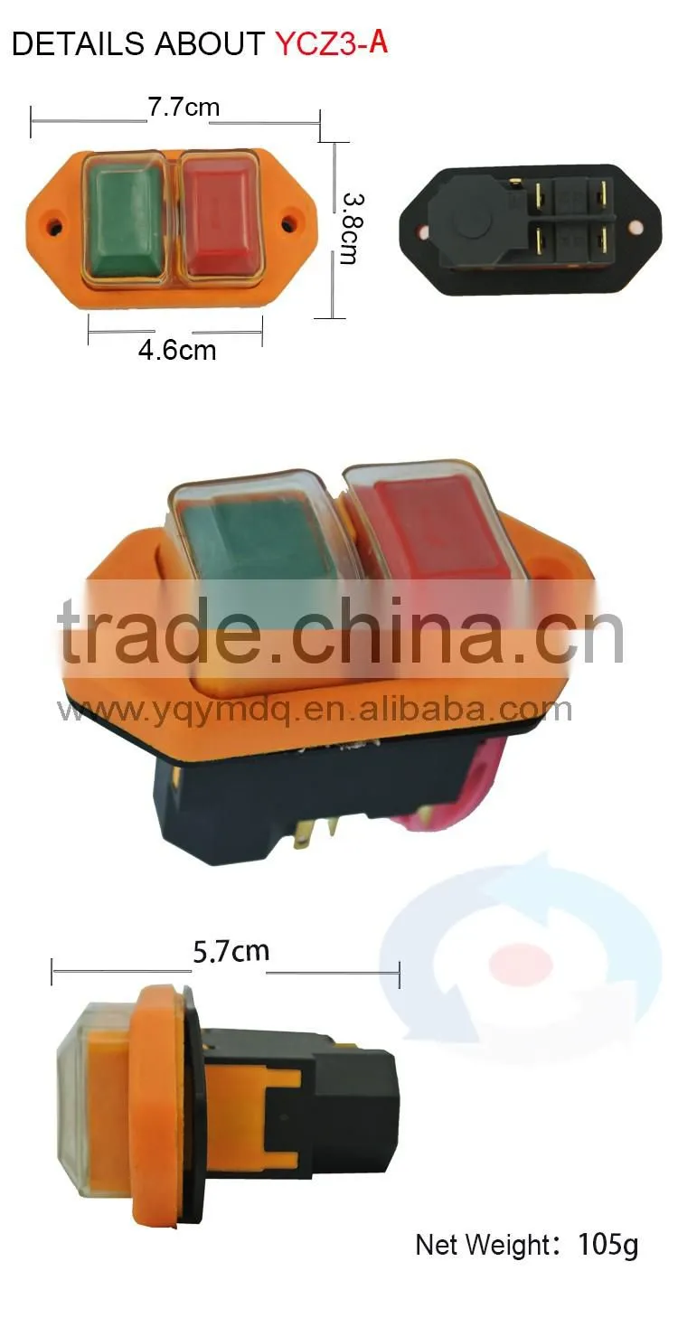 YCZ series waterproof explosion-proof push botton solenoid ignition switch remote control high current low voltage meat grinder