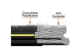 ABC with low voltage XLPE insulated 4 core aerial bundled cables