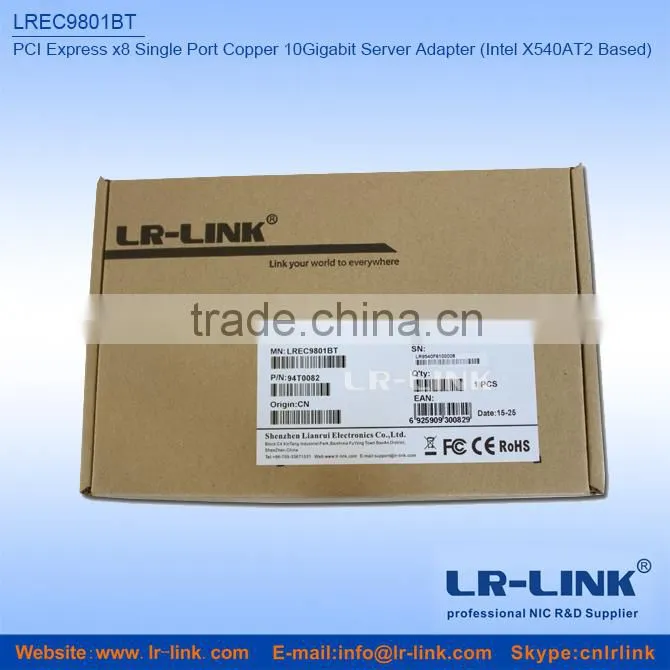LR-LINK LREC9801BT PCIe x8 Single RJ45 10G Network Card Based On Intel X540AT2 Chipset