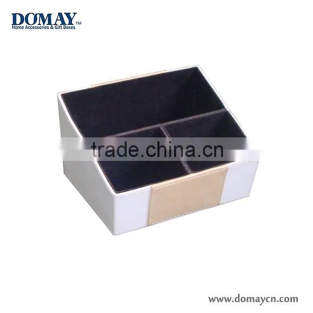 PU office holder/ desk holder in faux leather/pu leather holder/leather pen holder