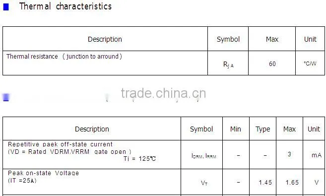 TO-220 triac BTA25