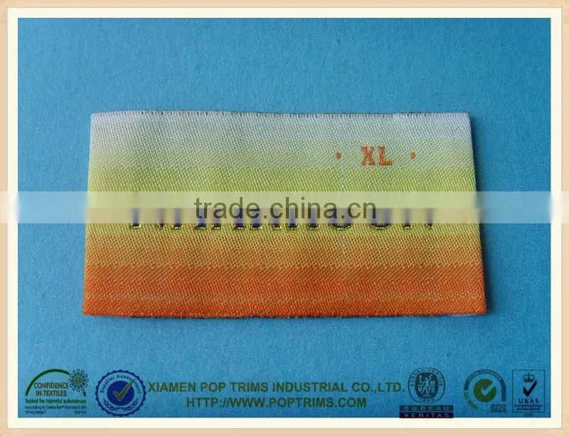 Famous woven logos for clothing label tags