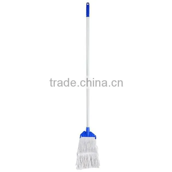 320g cotton Looped ends cotton floor cleaning mop with plastic clip 1.2m handle