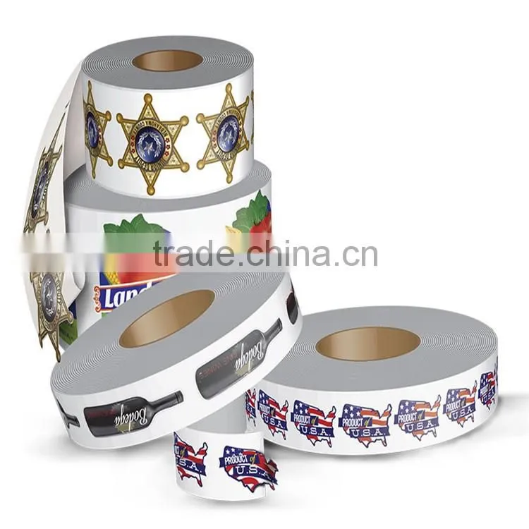 Multi color polyester hologram adhesive sticker label