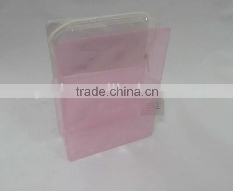 TPU cosmetic bag with pink mesh inside style YCD632