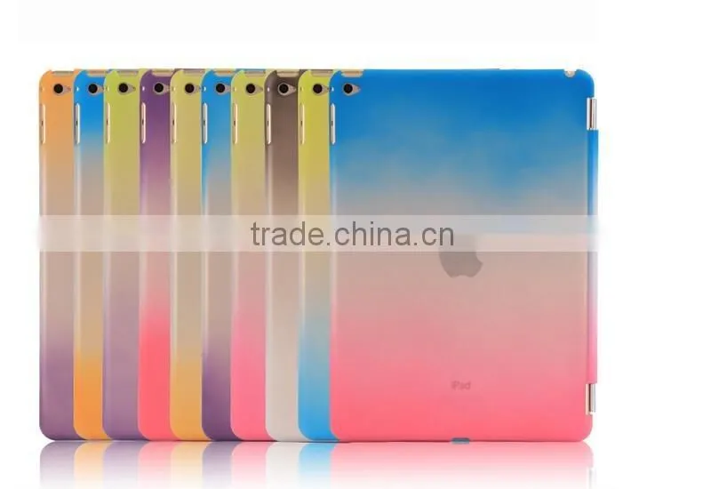 2016 New Arrival For 12.9inch iPad Pro Slim Pu Leather Rainbow Cover With Wake Sleeping