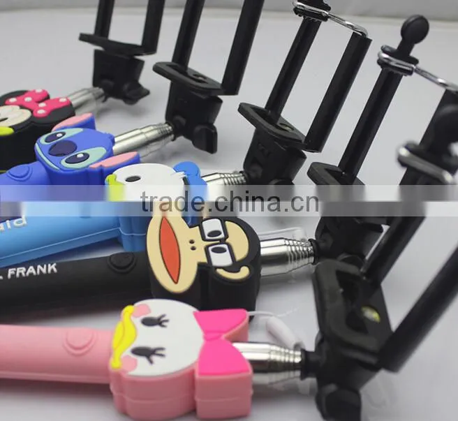 Hot Selling Cartoon Micky Hello Kitty Monopod For iPhone Samsung Android Mobile