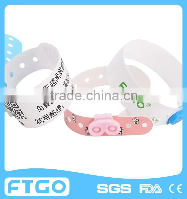 The No 1 brand medical id wristband band come from FTGO patient id wristband manufacture