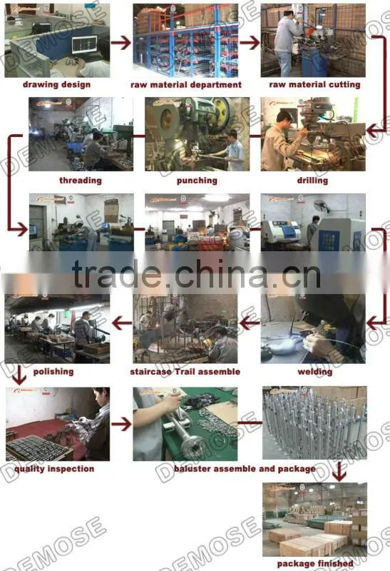 commercial metal stairs / floating stair / straight staircase
