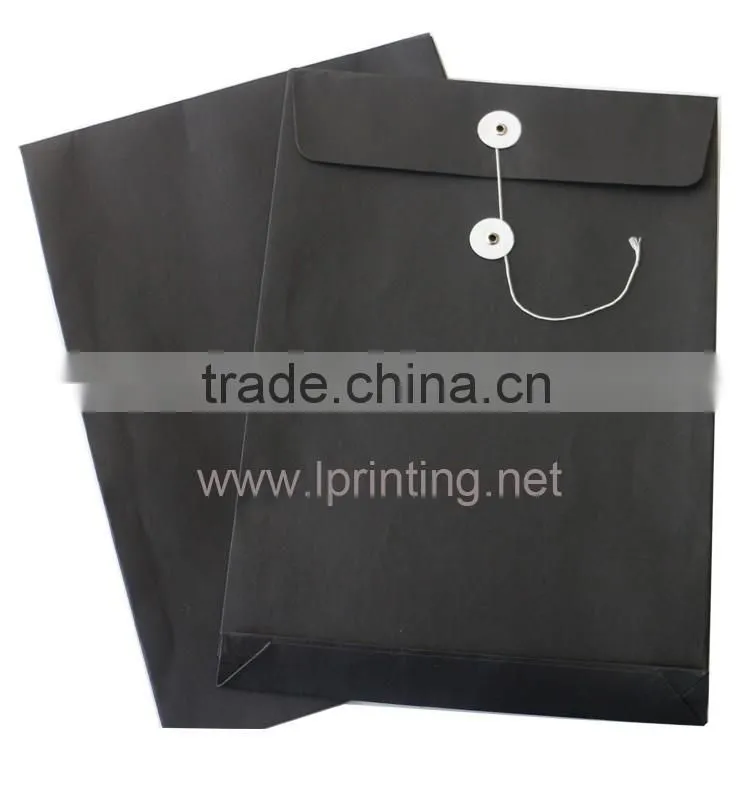 Black kraft string envelope, envelop with window, paper folder printing