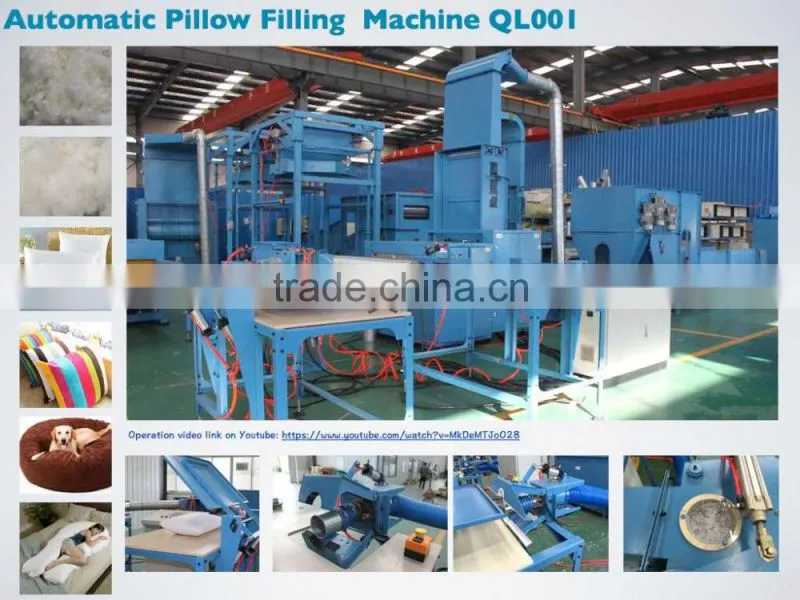 QL001 automatic beddings fillings machine, sleeping pillow filling machine, cushion filling machine
