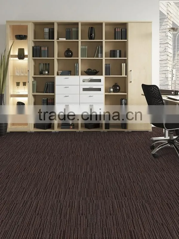 Machine made carpet fabric with pvc back carpet tiles