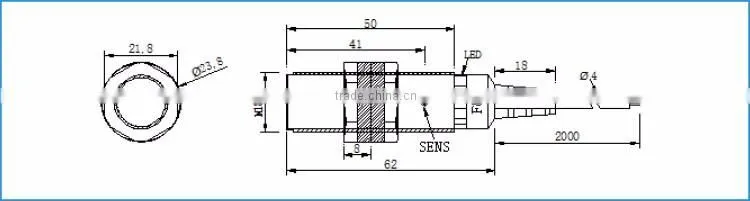 M18 SN10mm capacitive proximity sensor for liquid level detection