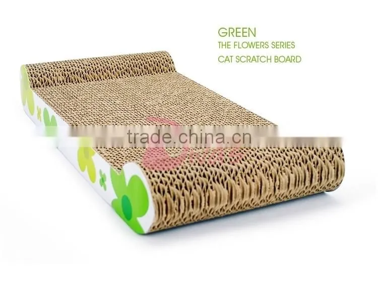 Eco-friendly Cat Toys Corrugated Paper Board Sunflower Cat Scratch Board