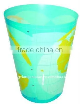 plastic trash can