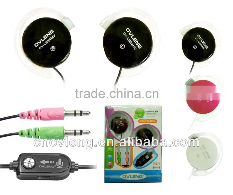 984 Commonly Used Accessories earhook computer earphones from shenzhen factory