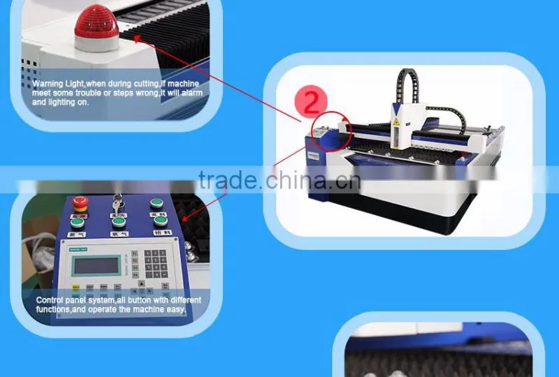 stainless steel/carbon steel/mild metal sheet 300w 500w fiber laser cutting machine