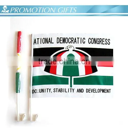 Promotion custom polyster car window flag