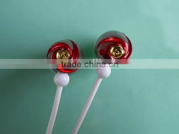 Fashion Design red rose earphone&earbud as Valentine's day gift