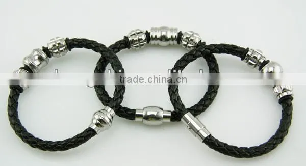 Magnetic bracelet mens leatherBL6951