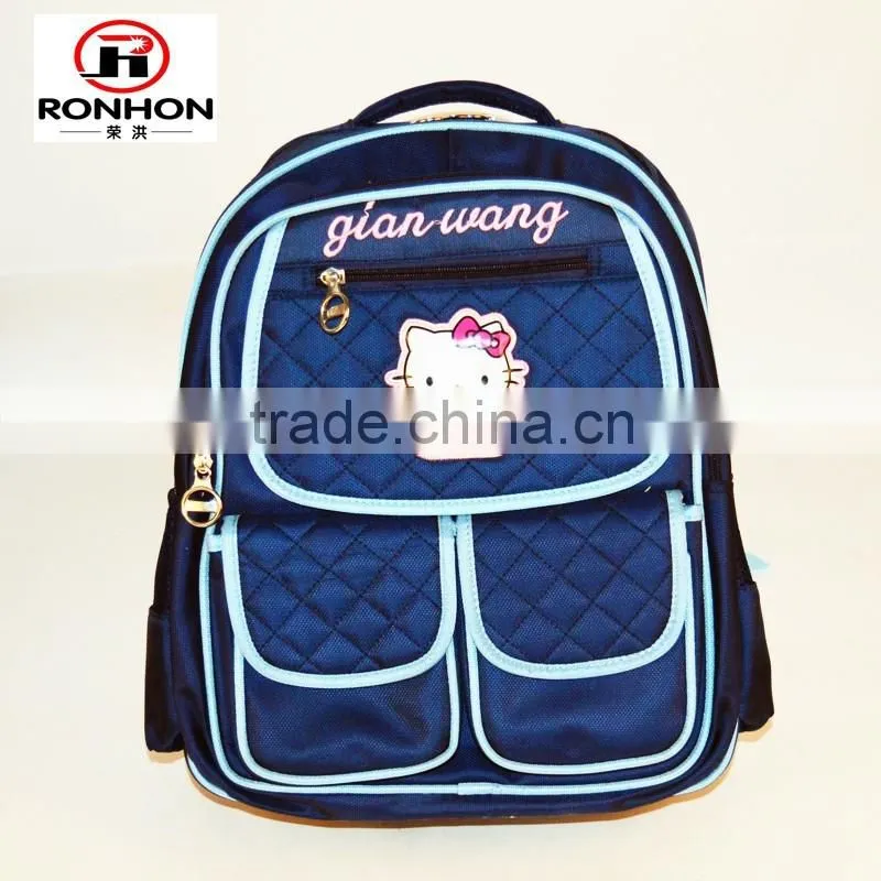 3D cartoon characters multi-compartments kids hello kittly series school bag
