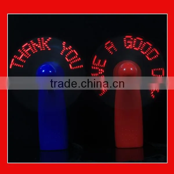 led message fan programmable led message handheld fan