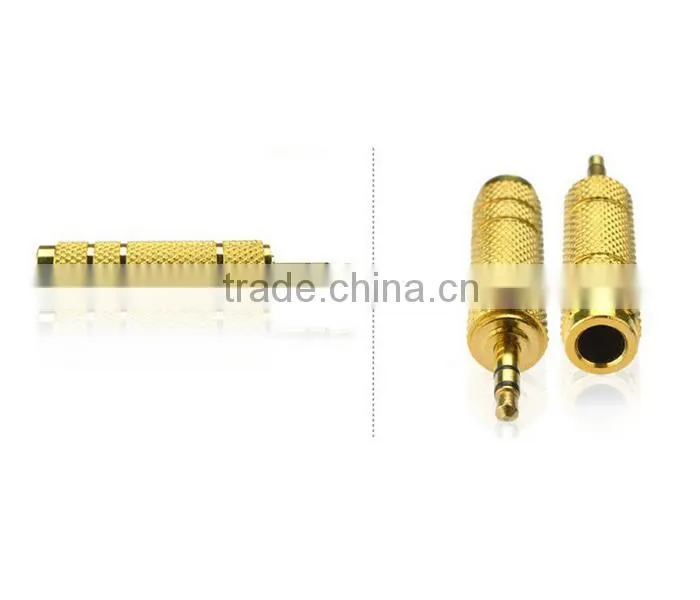 Golden 3.5mm Male to 6.35mm Female audio Adapter