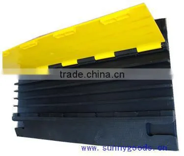 flexible 5 channel yellow pvc cover black rubber cable protector