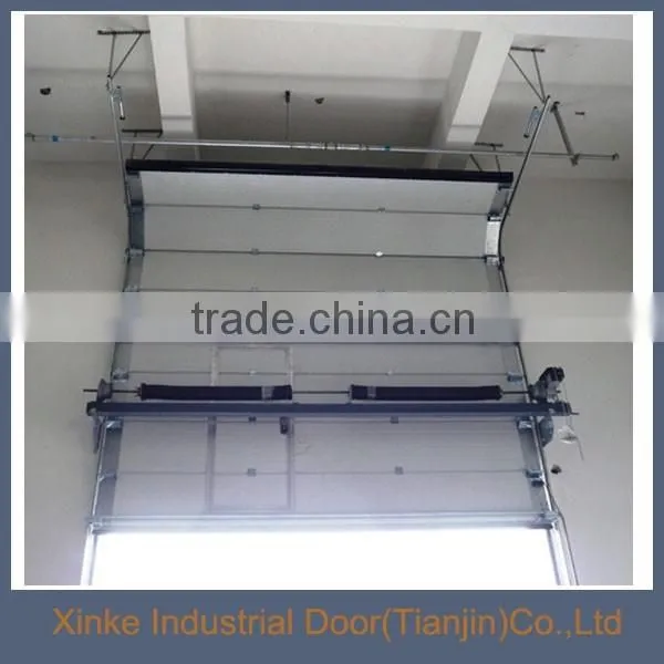 Automatic industrial warehouse double steel overhead sectional door /sliding door with top quality motor SLD-012