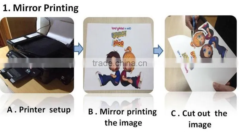 Yesion Light&Dark T-shirt Heat Transfer PrintingPaper/ Inkjet Transfer Paper For 100% Cotton Fabric